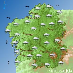 Previsión meteorolóxica para este domingo