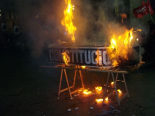 Imaxes do acto de protesta das JERC