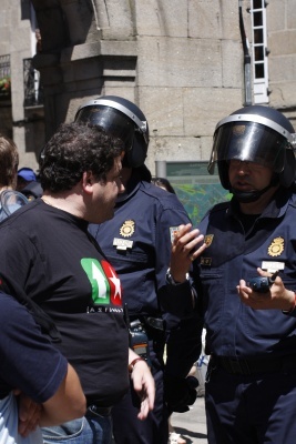 A presenza policial foi moi importante durante toda a marcha